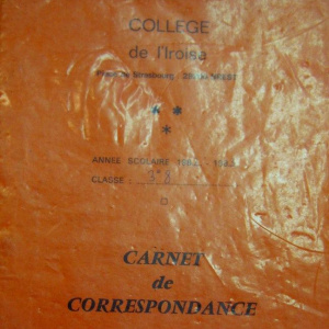 Ancien carnet - Carnet de correspondance il y a 20 ans au collège